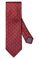 Eton Oval Medallion Silk Tie in Medium Red at Nordstrom