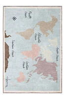 Lorena Canals Vintage Map Washable Cotton Blend Rug in Natural Sand Beige Marron at Nordstrom