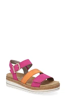 REMONTE Jocelyn 55 Wedge Sandal Magenta/Orange at Nordstrom,