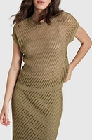 DKNY Open Stitch Corded Cotton Blend Sweater at Nordstrom,