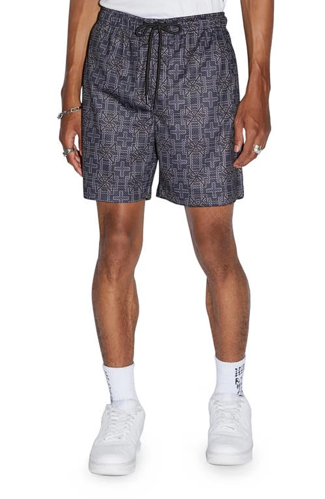 Ksubi Plus Mesh Drawstring Shorts Navy at Nordstrom,