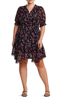 Estelle Tulip Garden Dress Black/Pink at Nordstrom,