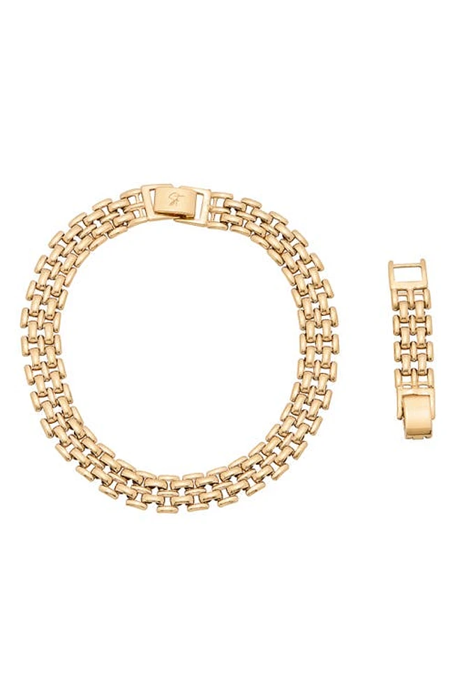 st. Moran Phoebe Grid Anklet in Gold at Nordstrom