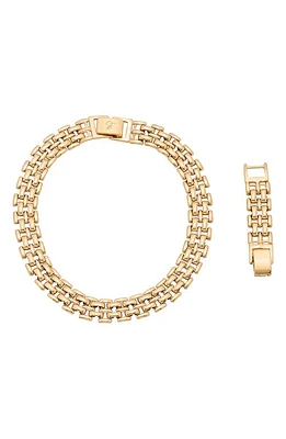 st. Moran Phoebe Grid Anklet in Gold at Nordstrom