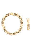 st. Moran Phoebe Grid Anklet in Gold at Nordstrom