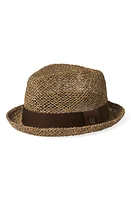 Brixton Castor Straw Fedora Tan/Brown Seagrass at Nordstrom,