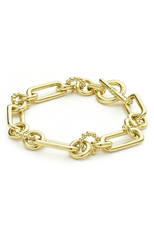 LAGOS Signature Caviar Fluted Link Toggle Bracelet in Gold at Nordstrom, Size 7