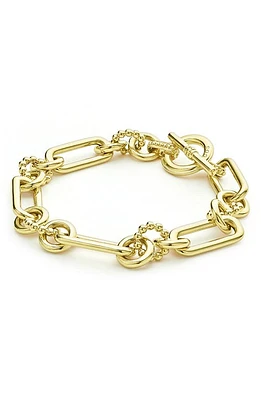 LAGOS Signature Caviar Fluted Link Toggle Bracelet in Gold at Nordstrom, Size 7