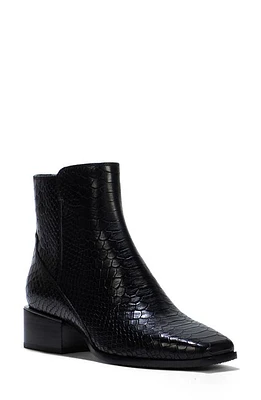 Donald Pliner Snakeskin Embossed Bootie Black at Nordstrom,