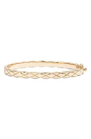 Nordstrom Quilted Bangle Bracelet in Gold at Nordstrom