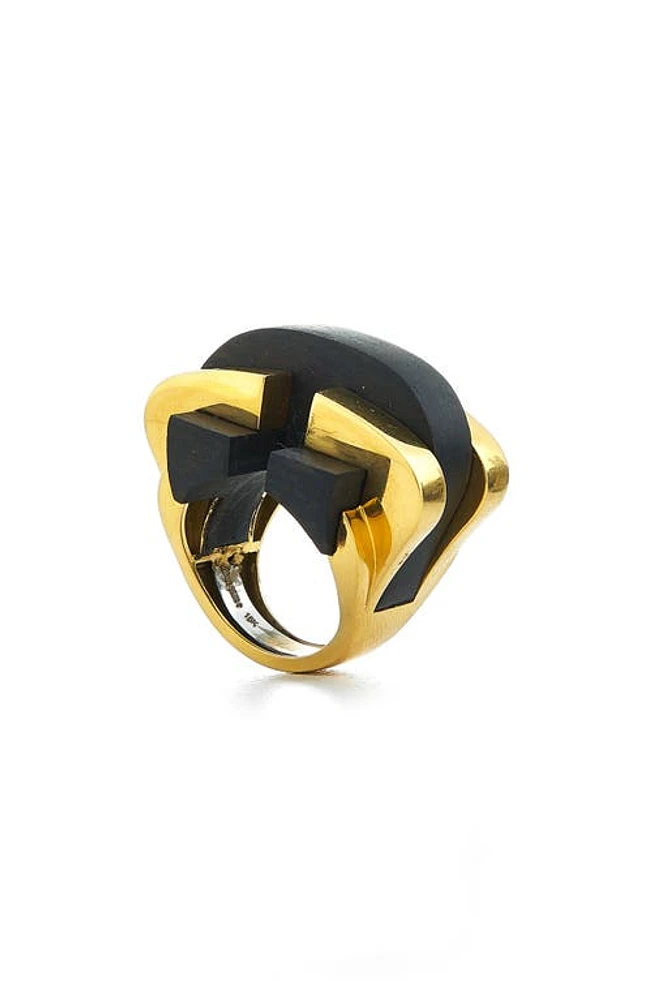 David Webb Woodworks Bridge Ring in Yellow Gold at Nordstrom, Size 6.5