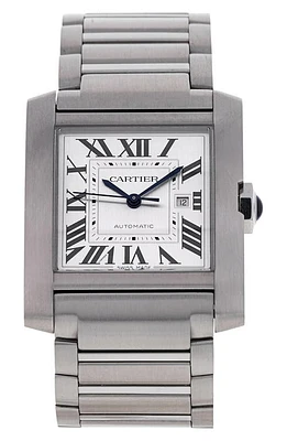 Watchfinder & Co. Cartier Preowned Tank Francaise Bracelet Watch, 30mm in Silver at Nordstrom