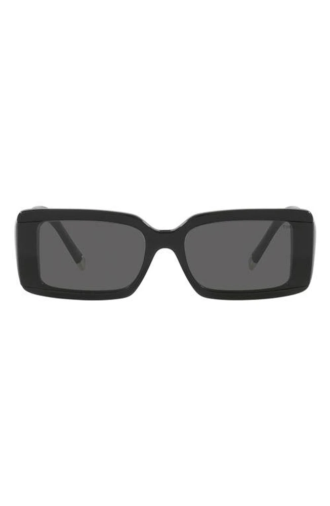 Tiffany & Co. 62mm Oversize Rectangular Sunglasses in Black at Nordstrom