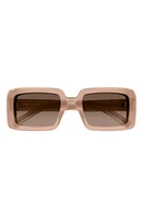 Saint Laurent Sunrise 52mm Rectangular Sunglasses in Orange at Nordstrom