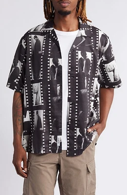 Carhartt Work Progress Photo Strip Short Sleeve Cotton Blend Button-Up Shirt Print at Nordstrom,