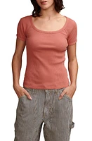 Lucky Brand Rib Scoop Neck T-Shirt at Nordstrom,