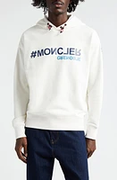 Moncler Grenoble Logo Cotton Hoodie White at Nordstrom,