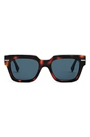 'Fendigraphy 51mm Geometric Sunglasses in Blonde Havana /Blue at Nordstrom