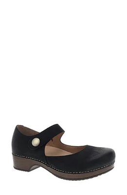 Dansko Beatrice Clog Black Burnished Nubuck Leather at Nordstrom,