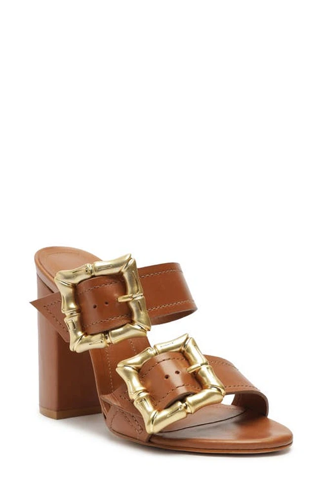 Schutz Enola Block Heel Sandal New Wood at Nordstrom