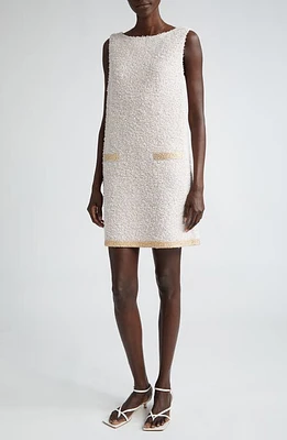 St. John Collection Sequin Eyelash Tweed Shift Dress Multi at Nordstrom,