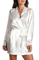 Bloom by Jonquil Love Me Now Lace Trim Satin Robe at Nordstrom,