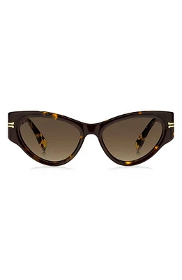 Marc Jacobs 53mm Cat Eye Sunglasses in Havana /Brown Gradient at Nordstrom