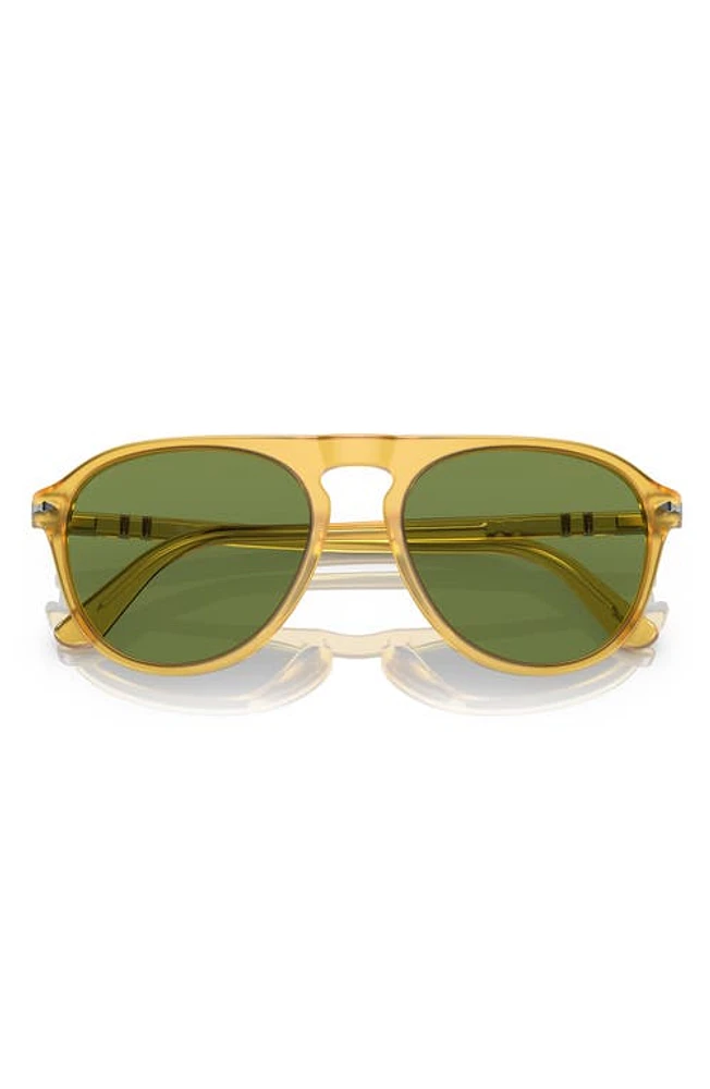 Persol 55mm Pilot Sunglasses in Green at Nordstrom