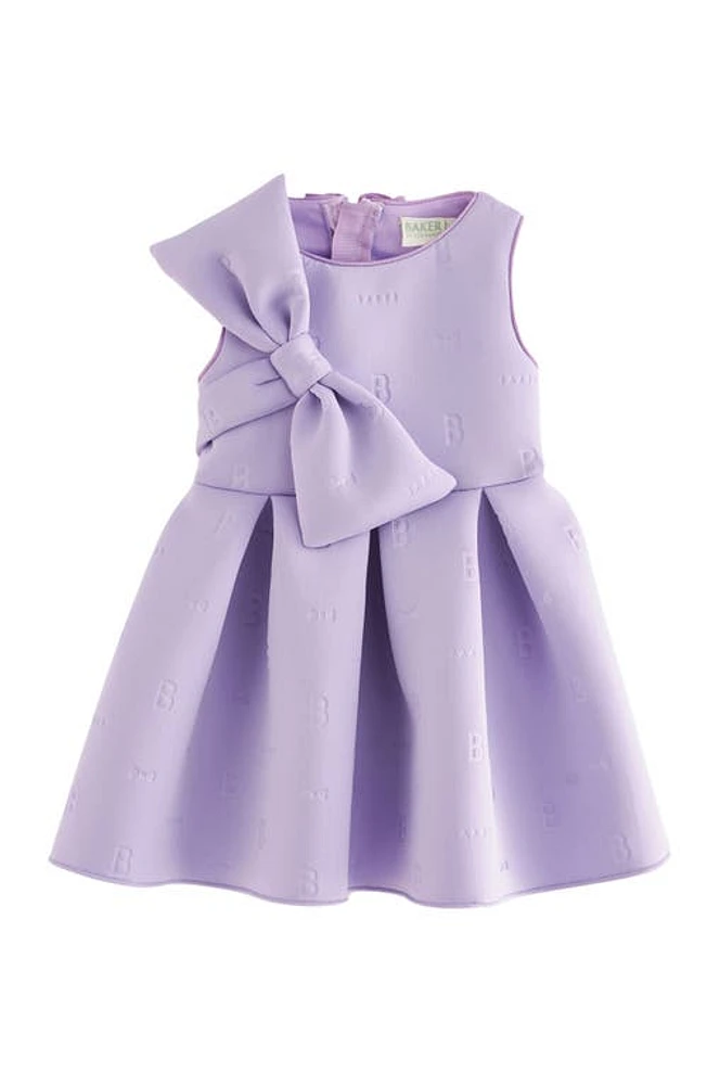 Baker by Ted Kids' Bow Sleeveless Scuba Dress Lilac at Nordstrom,