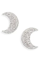 Swarovski Luna Pavé Crystal Clip-On Earrings in Silver at Nordstrom