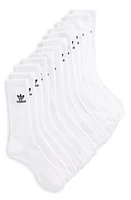 adidas Originals Gender Inclusive Originals Trefoil 6-Pack Crew Socks in White at Nordstrom, Size Medium