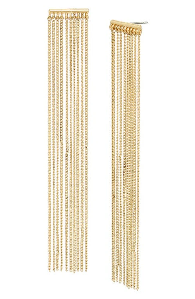 AllSaints Chain Fringe Drop Earrings in Gold at Nordstrom