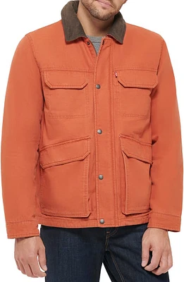 levi's Cotton Canvas Field Jacket Orange at Nordstrom,