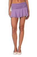 EDIKTED Rebecca Ruched Miniskirt Purple at Nordstrom,