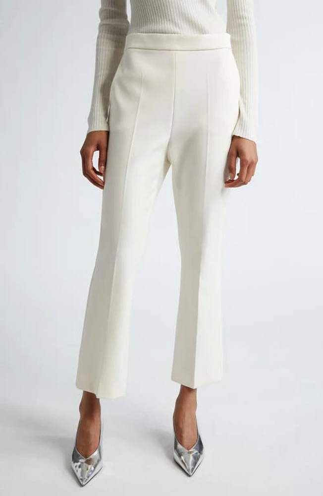 Max Mara Parata Flare Leg Ankle Trousers Vanilla at Nordstrom,