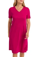 Hanro Michelle Short Sleeve Cotton Nightgown - at Nordstrom,