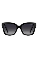 Marc Jacobs 53mm Gradient Square Sunglasses in Black Grey/Gray Polar at Nordstrom