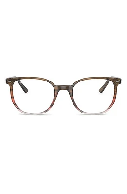 Ray-Ban Elliot 50mm Irregular Optical Glasses in Red at Nordstrom