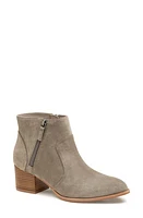 Johnston & Murphy Trista Zip Pointed Toe Bootie Taupe Suede at Nordstrom,