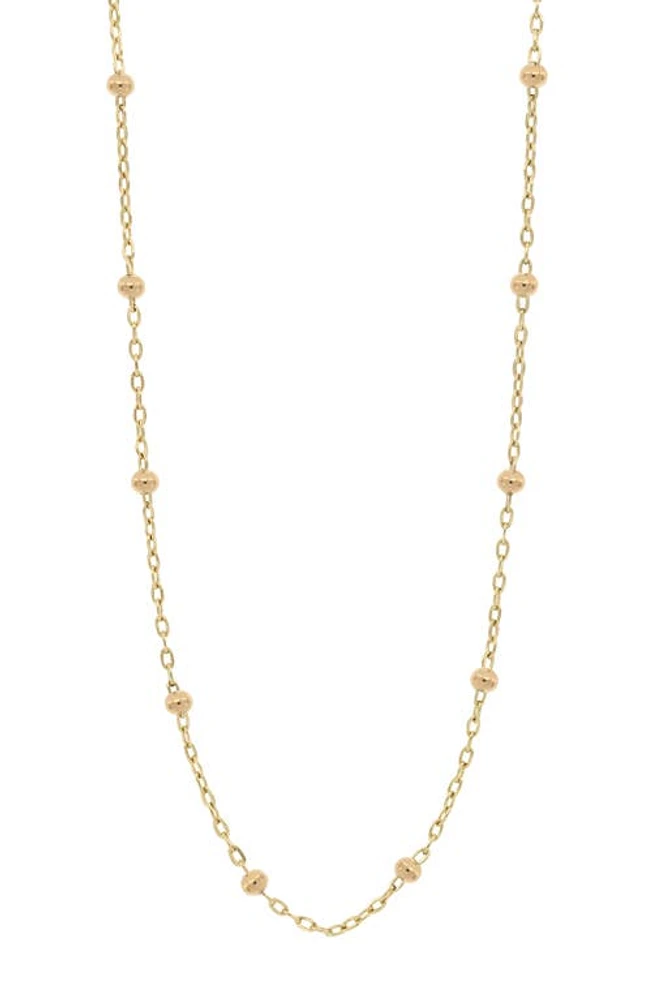 Bony Levy 14K Gold Mykonos Beaded Chain Necklace in 14K Yellow Gold at Nordstrom, Size 24