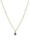 Set & Stones Birthstone Charm Pendant Necklace in Gold /September at Nordstrom