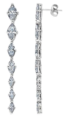 Crislu Oppulent Drops Linear Earrings in Platinum at Nordstrom