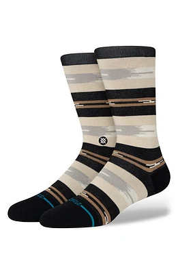 Stance Trail Bound Stripe Crew Socks in Black at Nordstrom, Size Large