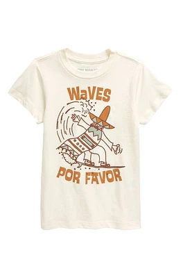 Tiny Whales Kids' Waves Por Favor Cotton Graphic T-Shirt Natural at Nordstrom,