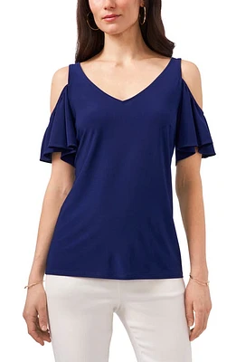 Chaus Ruffle Cold Shoulder Top at Nordstrom,