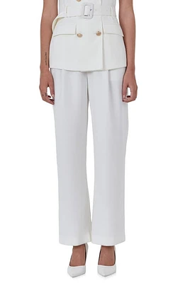 Endless Rose Pleated Pants Ivory at Nordstrom,