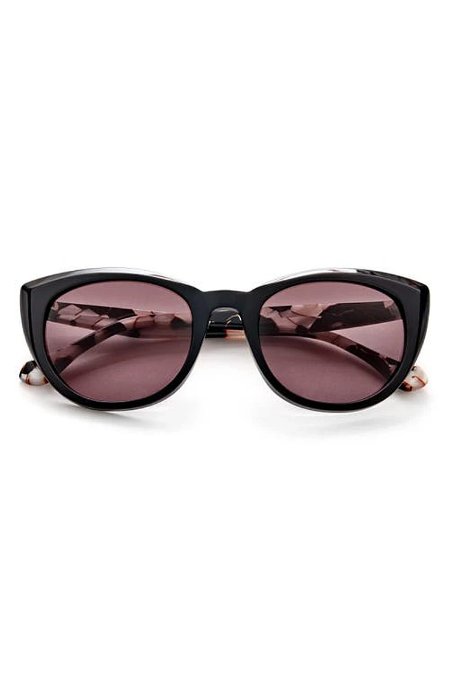 Gemma Styles Heart Of Glass 52mm Cat Eye Sunglasses in Carbon at Nordstrom