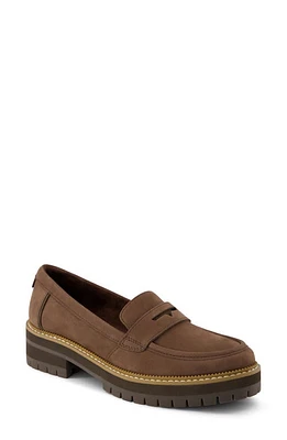 TOMS Cara Platform Penny Loafer Dark Brown at Nordstrom,