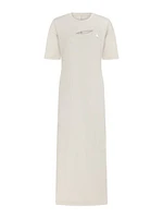 Nocturne Long Dress with Cutout Detail in Stone at Nordstrom