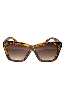 Fifth & Ninth Willow 57mm Polarized Cat Eye Sunglasses in Torte/Brown at Nordstrom